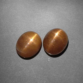  ct natürliche gold-braun Sternsonnenstein-Edelsteine, Oval Schliff, Lichtundurchlässig