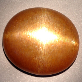 9,17 ctw natürlicher Goldbraun Stern-Sonnenstein, Oval Schliff, Lichtundurchlässig