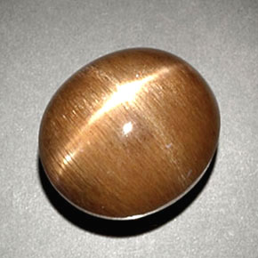 9,17 ctw natürlicher gold-braun Sternsonnenstein, Oval Schliff, Lichtundurchlässig