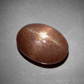 9,17 ctw natürlicher gold-braun Sternsonnenstein, Oval Schliff, Lichtundurchlässig