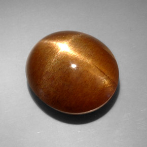 14,95 ctw natürlicher brauner Stern-Sonnenstein, Oval Schliff, Lichtundurchlässig