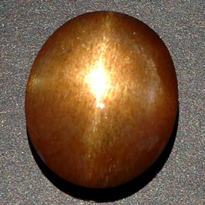 8,09 ctw natürlicher brauner Stern-Sonnenstein, Oval Schliff, Lichtundurchlässig