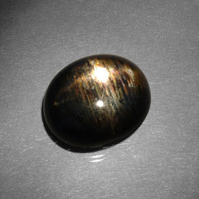 10,22 ctw natürlicher brauner Stern-Sonnenstein, Oval Schliff, Lichtundurchlässig