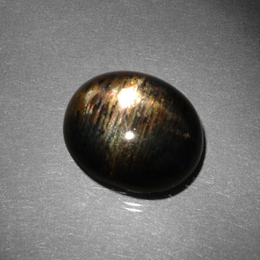 10,22 ctw natürlicher brauner Stern-Sonnenstein, Oval Schliff, Lichtundurchlässig