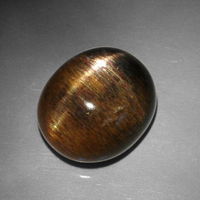 12,68 ctw natürlicher brauner Stern-Sonnenstein, Oval Schliff, Lichtundurchlässig