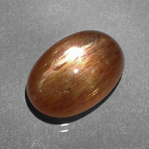 3,15 ctw natürlicher brauner Stern-Sonnenstein, Oval Schliff, Lichtundurchlässig