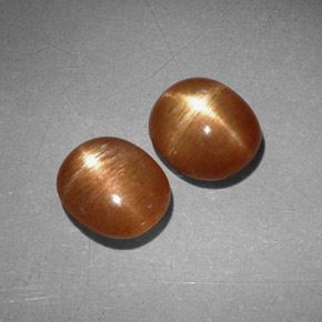  ct natürliche gold-braun Sternsonnenstein-Edelsteine, Oval Schliff, Lichtundurchlässig