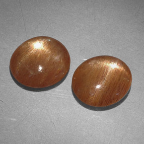  ct natürliche gold-braun Sternsonnenstein-Edelsteine, Oval Schliff, Lichtundurchlässig