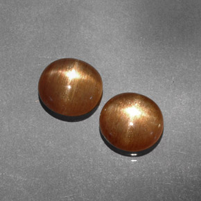  ct natürliche gold-braun Sternsonnenstein-Edelsteine, Oval Schliff, Lichtundurchlässig