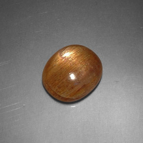 1,62 ctw natürlicher brauner Stern-Sonnenstein, Oval Schliff, Lichtundurchlässig