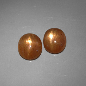  ct natürliche gold-braun Sternsonnenstein-Edelsteine, Oval Schliff, Lichtdurchlässig