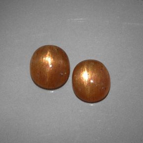  ct natürliche gold-braun Sternsonnenstein-Edelsteine, Oval Schliff, Lichtdurchlässig