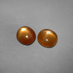  ct natürliche gold-braun Sternsonnenstein-Edelsteine, Oval Schliff, Lichtundurchlässig