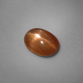1,64 ctw natürlicher brauner Stern-Sonnenstein, Oval Schliff, Lichtundurchlässig