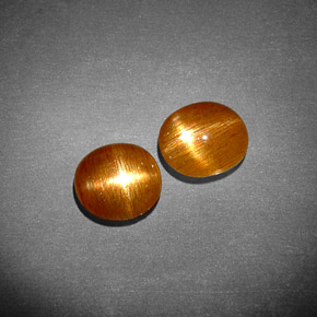  ct natürliche gold-braun Sternsonnenstein-Edelsteine, Oval Schliff, Lichtundurchlässig