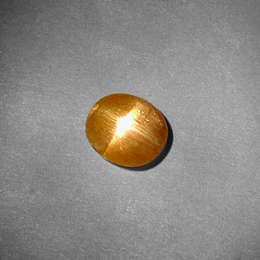 0,81 ctw natürlicher brauner Stern-Sonnenstein, Oval Schliff, Lichtundurchlässig