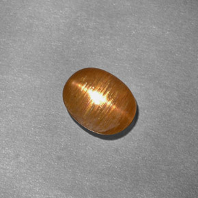 1,01 ctw natürlicher brauner Stern-Sonnenstein, Oval Schliff, Lichtundurchlässig