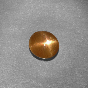 0,79 ctw natürlicher brauner Stern-Sonnenstein, Oval Schliff, Lichtundurchlässig
