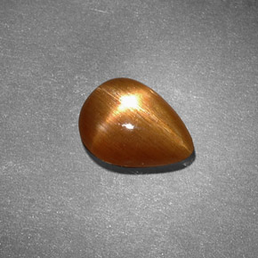 9,17 ctw natürlicher gold-braun Sternsonnenstein, Birnenform, Lichtundurchlässig