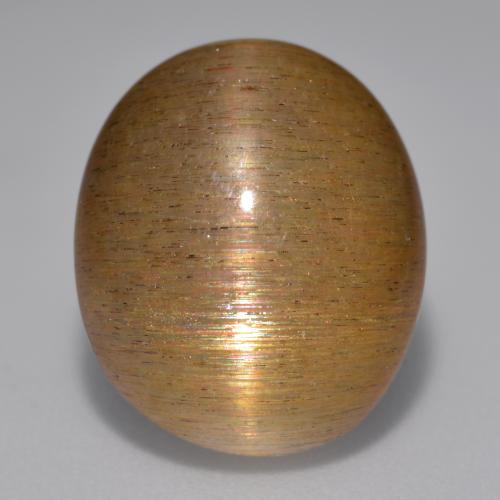 9,17 ctw natürlicher gold-braun Sternsonnenstein, Oval Schliff, Lichtundurchlässig