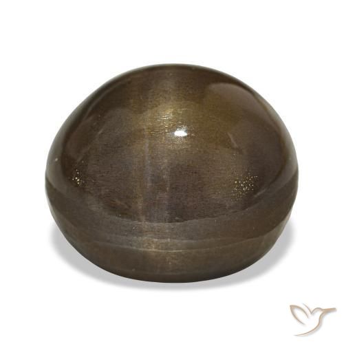 9,17 ctw natürlicher Mittel braun Sternsonnenstein, Oval Schliff, Lichtundurchlässig