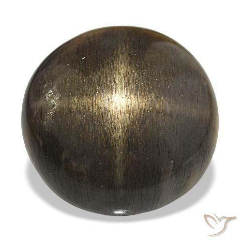 9,17 ctw natürlicher Medium Light-Brown Sternsonnenstein, Rund Schliff, Lichtundurchlässig