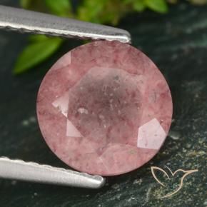 9,17 ctw natürlicher Rosa Ton Erdbeerquarz, Runden, Lichtdurchlässig