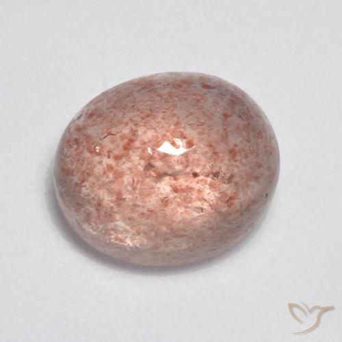 4.29ct Natürlicher Erdiges Rosa Erdbeerquarz, Oval, Lichtdurchlässig