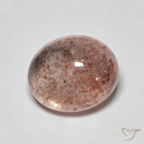 4.37ct Natürlicher hellrosa Erdbeerquarz, Oval, Lichtdurchlässig