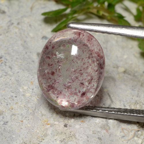 4.09ct Natürlicher Mittelrosa Erdbeerquarz, Oval, Lichtdurchlässig