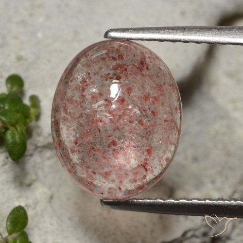 4.25ct Natürlicher Mittelrosa Erdbeerquarz, Oval, Lichtdurchlässig
