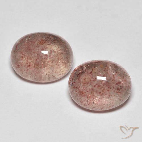 5.55ctw Natürlicher rose-rosa Erdbeerquarz, Oval, Lichtdurchlässig