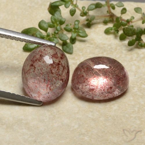 7.17ctw Natürlicher rose-rosa Erdbeerquarz, Oval, Lichtdurchlässig