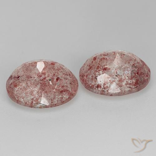 7,30 ct natürliche rosafarbener Erdbeerquarz-Edelsteine, Oval Schliff, Transparent