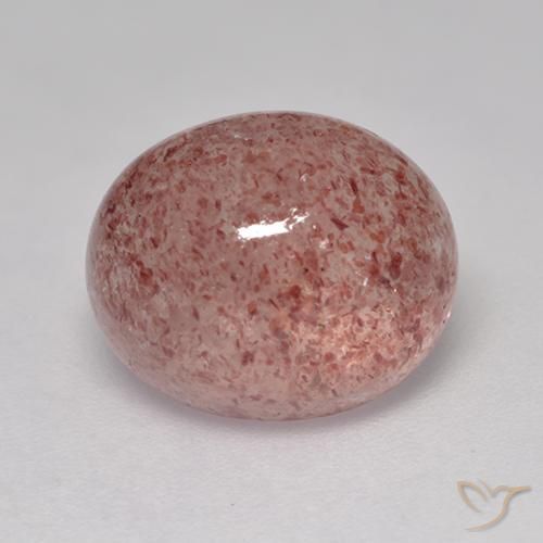 5.29ct Natürlicher rose-rosa Erdbeerquarz, Oval, Lichtdurchlässig