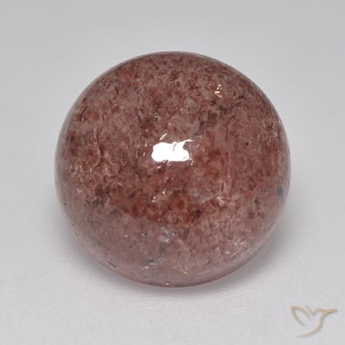 6.97ct Natürlicher Burgunderrosa Erdbeerquarz, Runden, Lichtdurchlässig