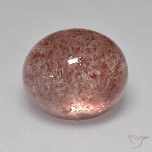 8.68ct Natürlicher Mittelrosa Erdbeerquarz, Oval, Lichtdurchlässig