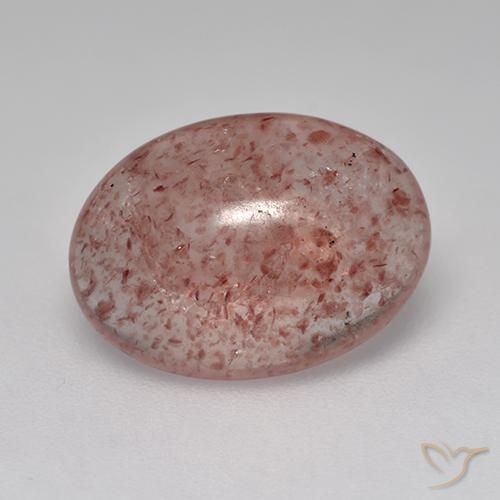 3.68ct Natürlicher rose-rosa Erdbeerquarz, Oval, Lichtdurchlässig