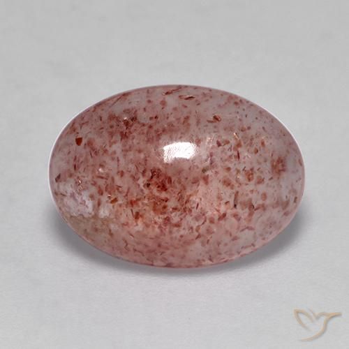 4.55ct Natürlicher rose-rosa Erdbeerquarz, Oval, Lichtdurchlässig