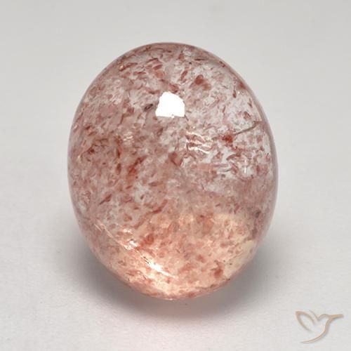 7.39ct Natürlicher Mittel-Hellrosa Erdbeerquarz, Oval, Transparent