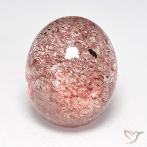 7.14ct Natürlicher Himbeerrosa Erdbeerquarz, Oval, Lichtdurchlässig