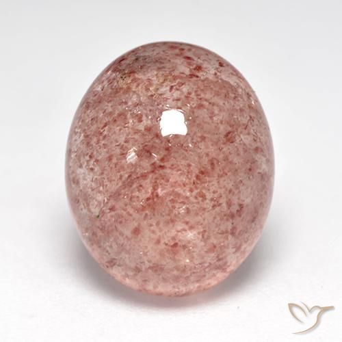 7.11ct Natürlicher Mittel-Hellrosa Erdbeerquarz, Oval, Lichtdurchlässig