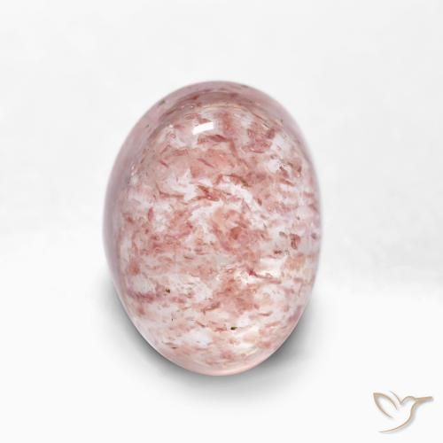 2.00ct Natürlicher hellrosa Erdbeerquarz, Oval, Lichtdurchlässig
