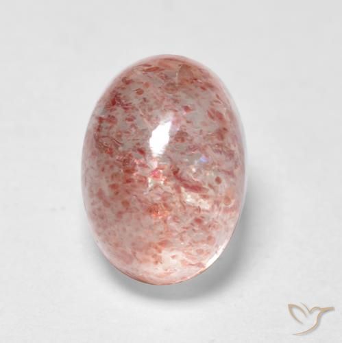 1.15ct Natürlicher Mittelrosa Erdbeerquarz, Oval, Transparent