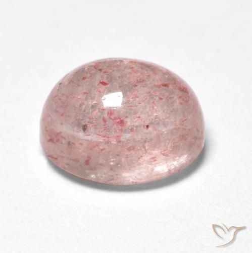 9,17 ctw natürlicher Erdiges Rosa Erdbeerquarz, Oval, Transparent