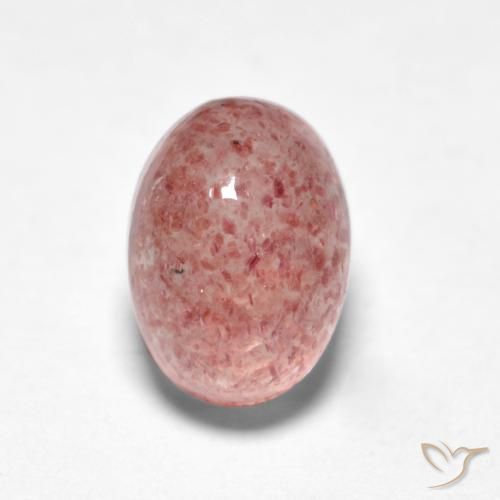 1.19ct Natürlicher tiefrosa Erdbeerquarz, Oval, Lichtdurchlässig