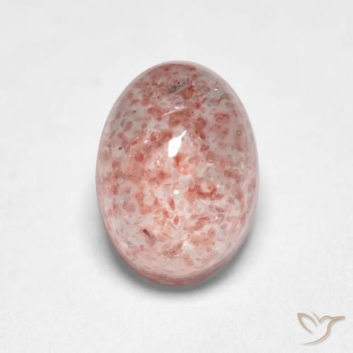 1.27ct Natürlicher Erdiges Rosa Erdbeerquarz, Oval, Lichtdurchlässig