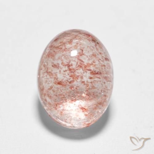 1.88ct Natürlicher hellrosa Erdbeerquarz, Oval, Lichtdurchlässig
