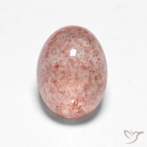 1.53ct Natürlicher hellrosa Erdbeerquarz, Oval, Lichtdurchlässig