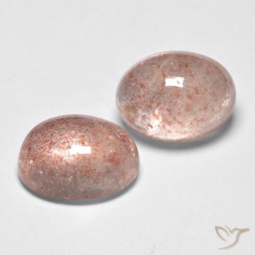 3.29 ct natürliche hellrosa Erdbeerquarz-Edelsteine, Oval, Lichtdurchlässig